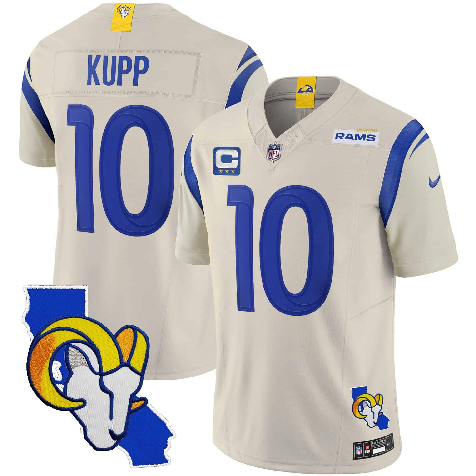 Men Los Angeles Rams #10 Kupp Grey 2024 Nike California Patch Vapor Limited NFL Jersey->indianapolis colts->NFL Jersey